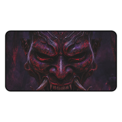Oni Mask With Dark Forest Behind - Sudoni Brand Gaming Desk Mat
