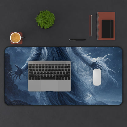 Banshee Wailing Over Moor - Dark Fantasy Gaming Desk Mat