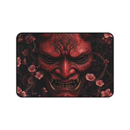 Oni Mask With Cherry Blossoms - Sudoni Brand Gaming Desk Mat