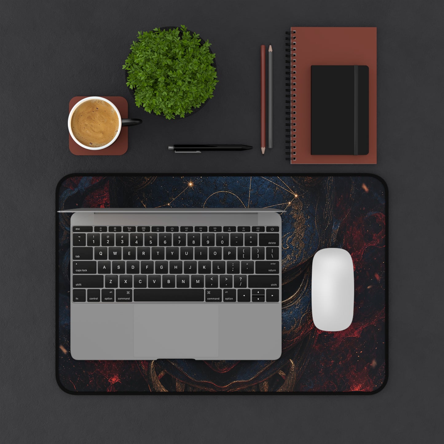 Oni Mask With Constellation Map - Sudoni Brand Gaming Desk Mat