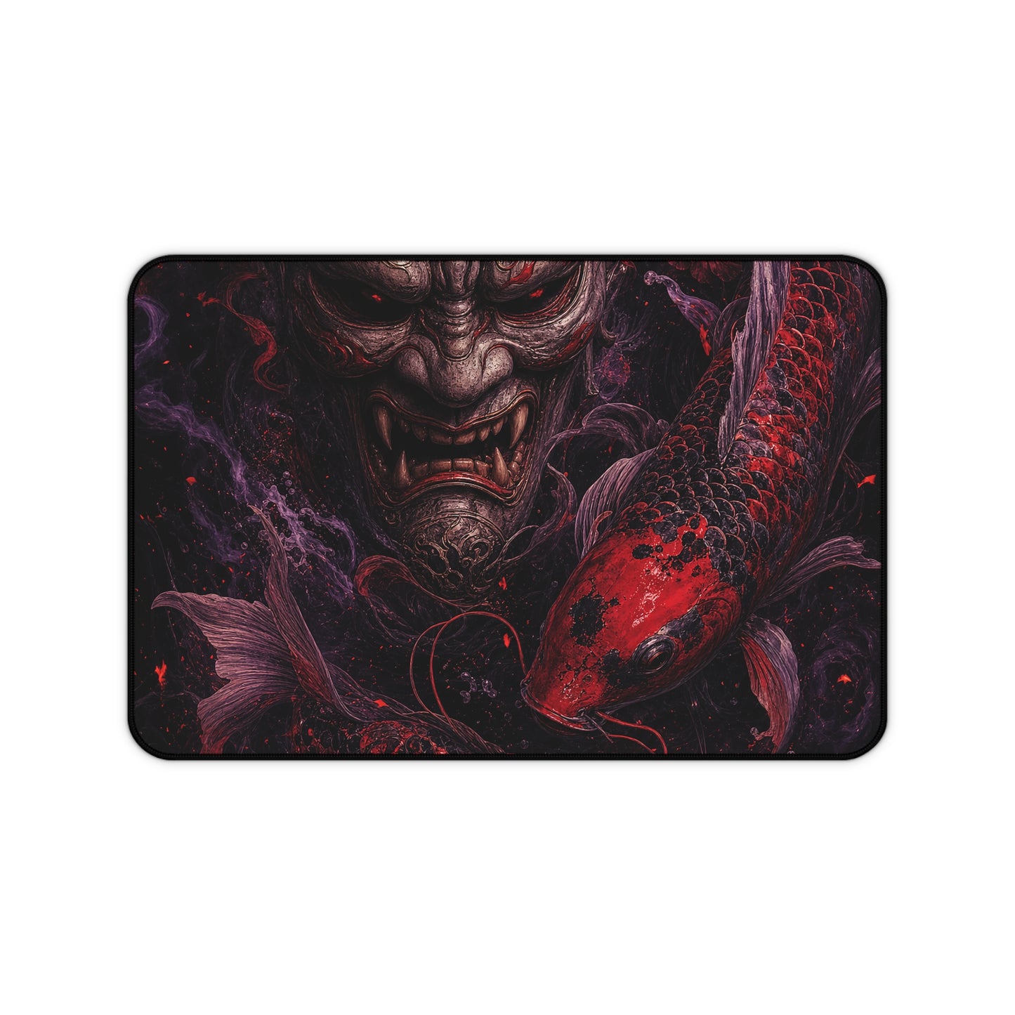 Oni Mask With Koi Fish - Sudoni Brand Gaming Desk Mat