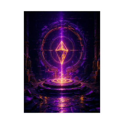 Save Point Glowing In Darkness - Gaming Culture Art Print (Matte Poster)