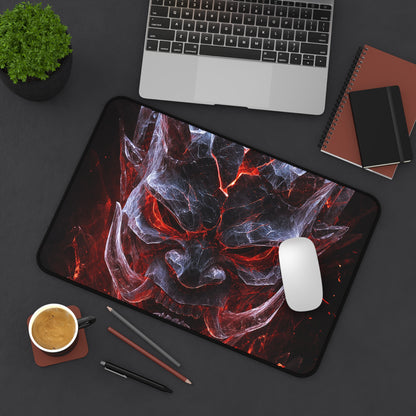 Oni Mask Made Of Ice Crystals - Sudoni Brand Gaming Desk Mat