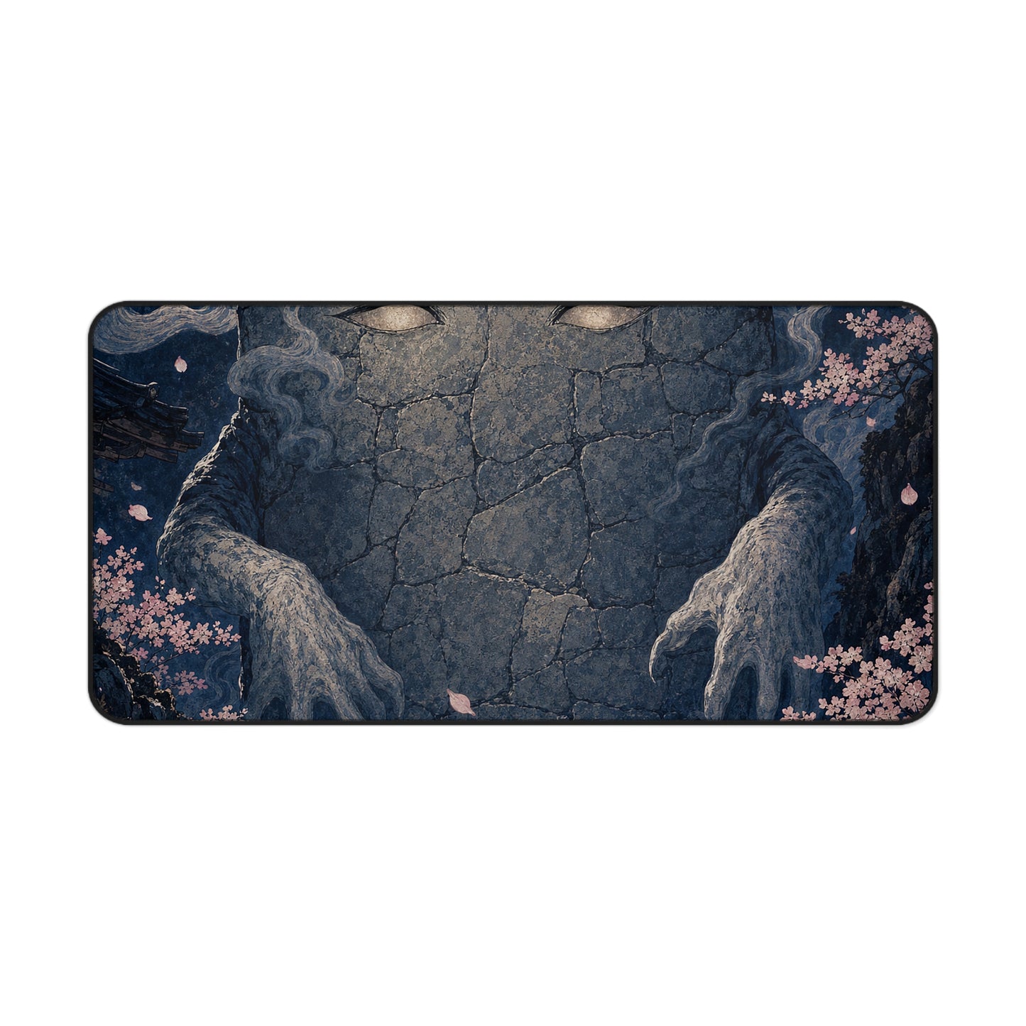 Nurikabe Wall Spirit Blocking Path - Japanese Mythology Gaming Desk Mat