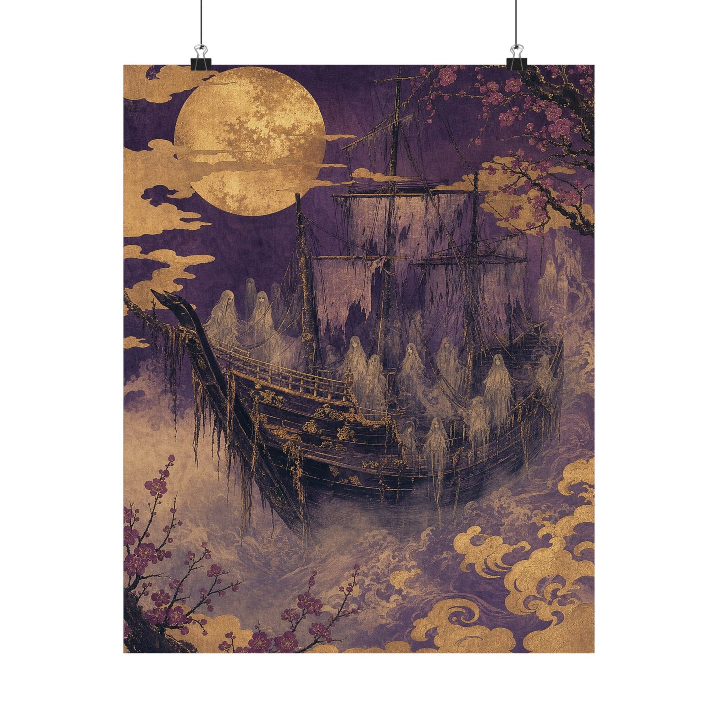 Funayurei Ghost Ship - Japanese Mythology Art Print (Matte Poster)