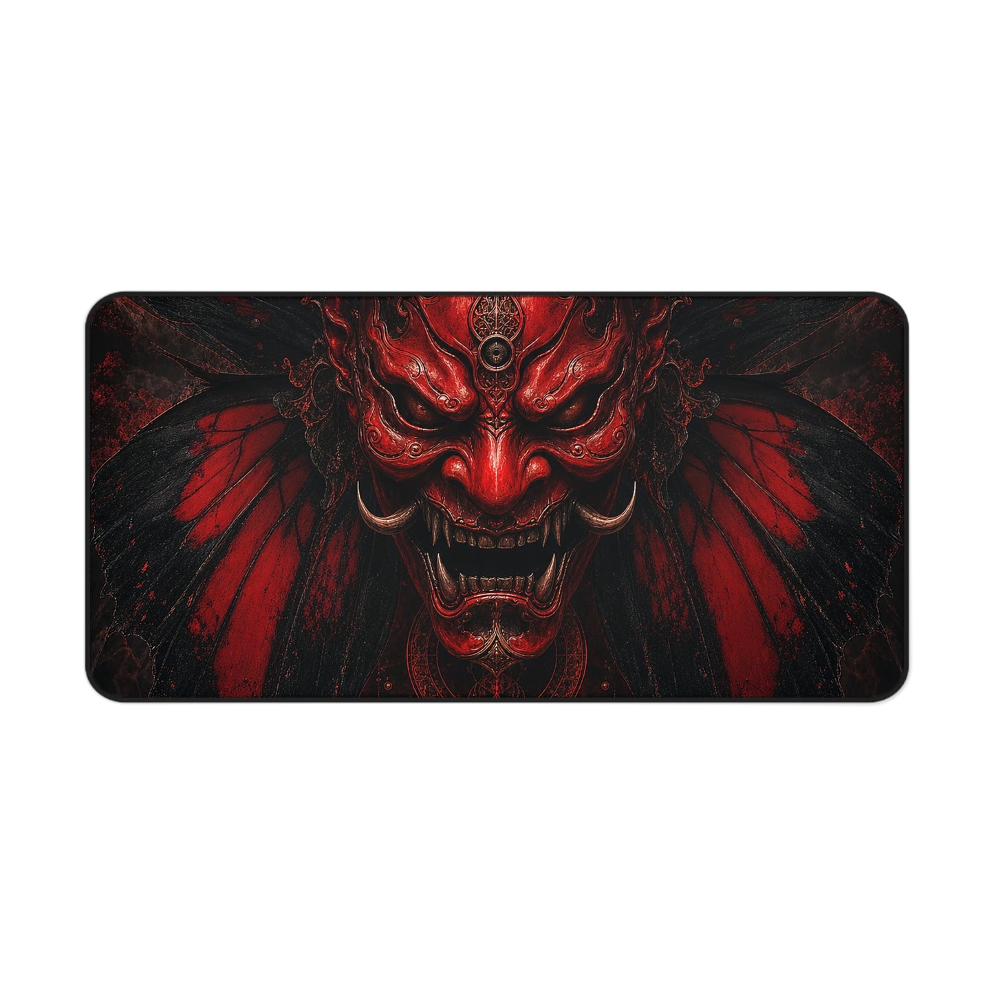 Oni Mask With Butterfly Wings - Sudoni Brand Gaming Desk Mat