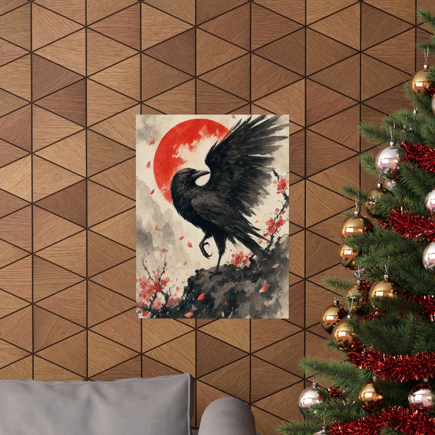 Yatagararu Three-Legged Crow - Japanese Mythology Art Print (Matte Poster)