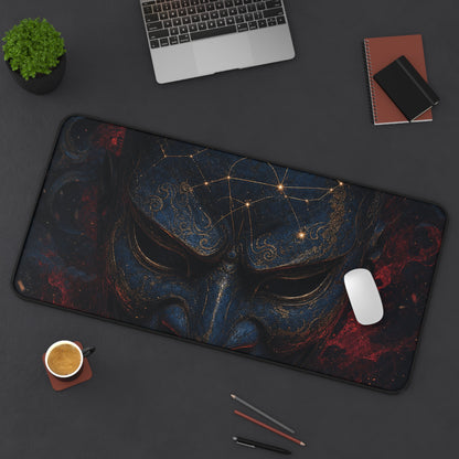 Oni Mask With Constellation Map - Sudoni Brand Gaming Desk Mat