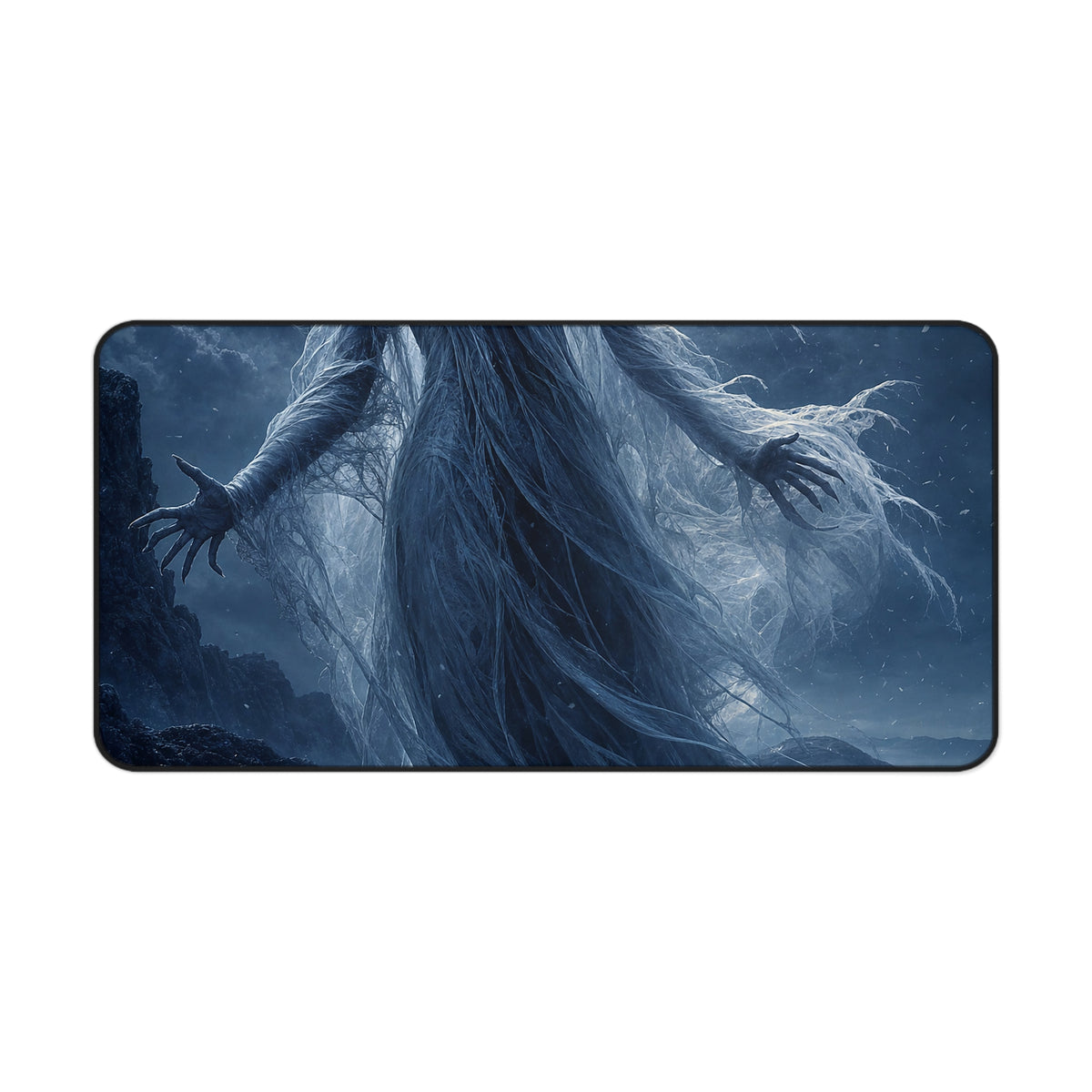 Banshee Wailing Over Moor - Dark Fantasy Gaming Desk Mat