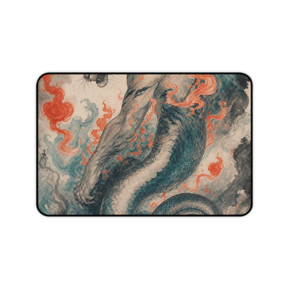Nue With Tiger Body And Snake Tail - Japanese Mythology Gaming Desk Mat