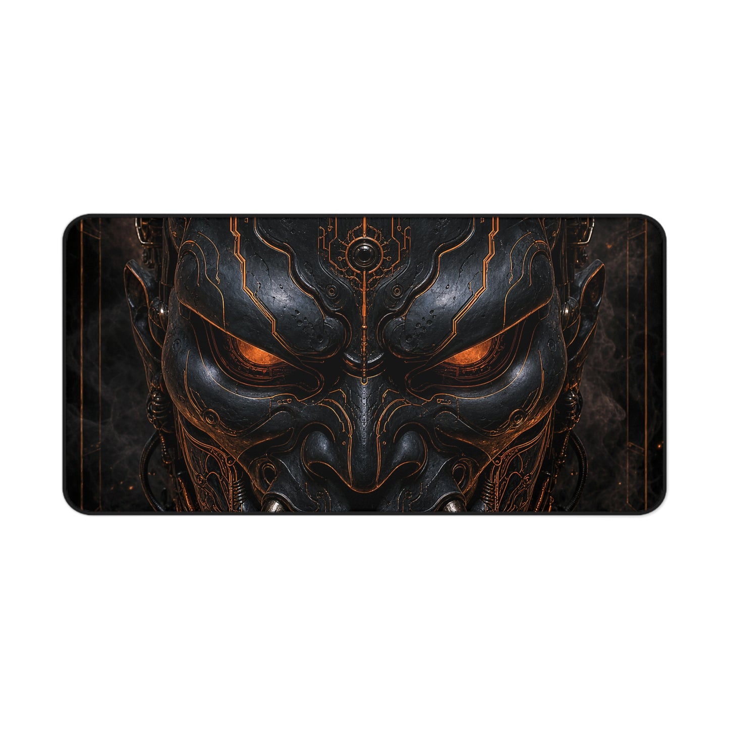 Oni Mask With Circuitry Patterns - Sudoni Brand Gaming Desk Mat