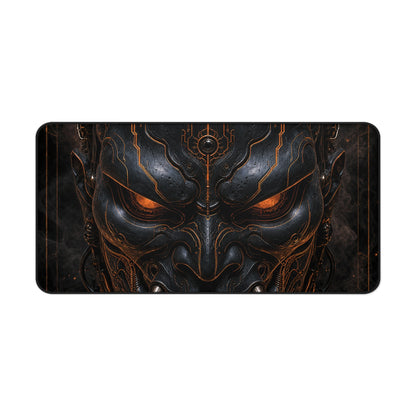 Oni Mask With Circuitry Patterns - Sudoni Brand Gaming Desk Mat