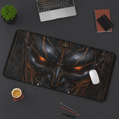 Oni Mask With Circuitry Patterns - Sudoni Brand Gaming Desk Mat
