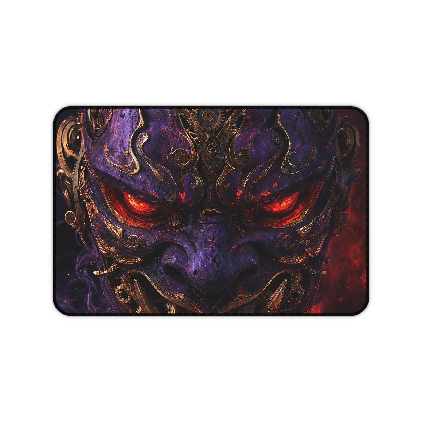 Oni Mask With Clockwork Gears - Sudoni Brand Gaming Desk Mat