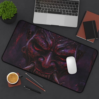 Oni Mask With Dark Forest Behind - Sudoni Brand Gaming Desk Mat