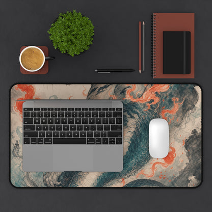 Nue With Tiger Body And Snake Tail - Japanese Mythology Gaming Desk Mat