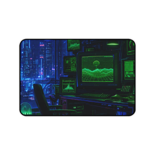 Cyberpunk Hacker Den - Gaming Culture Gaming Desk Mat