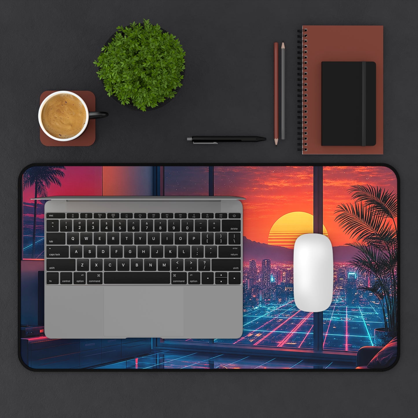 Vaporwave Aesthetic Room - Gaming Culture Gaming Desk Mat
