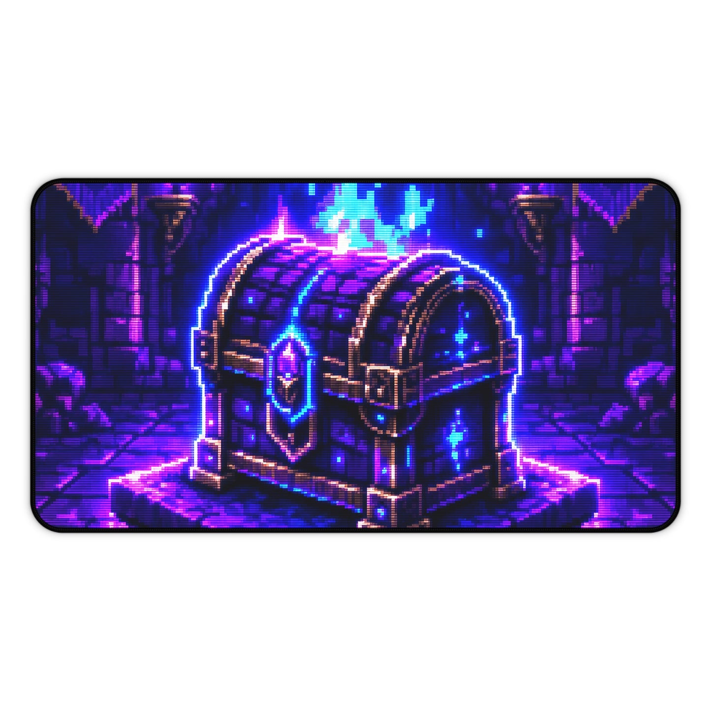 Loot Chest Glowing In Dungeon - Gaming Culture Gaming Desk Mat