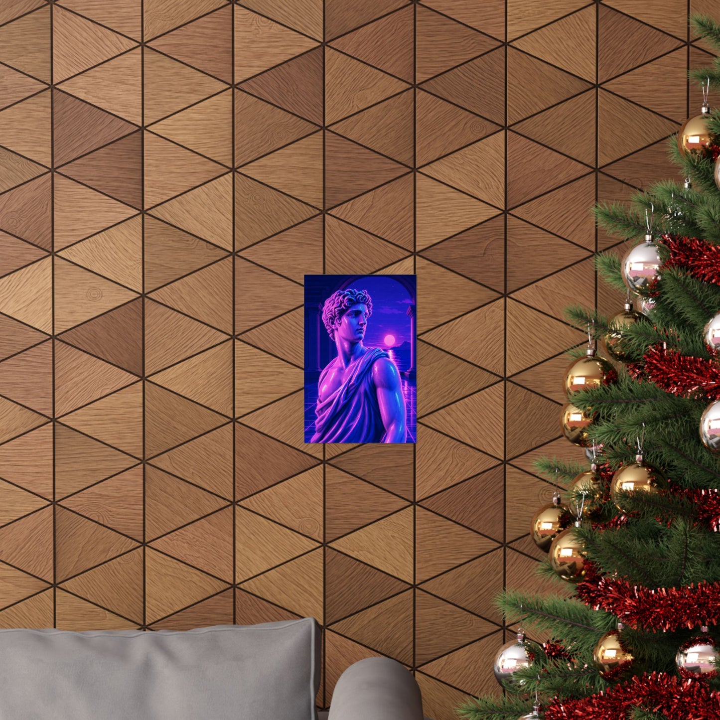 Vaporwave Greek Statue - Gaming Culture Art Print (Matte Poster)