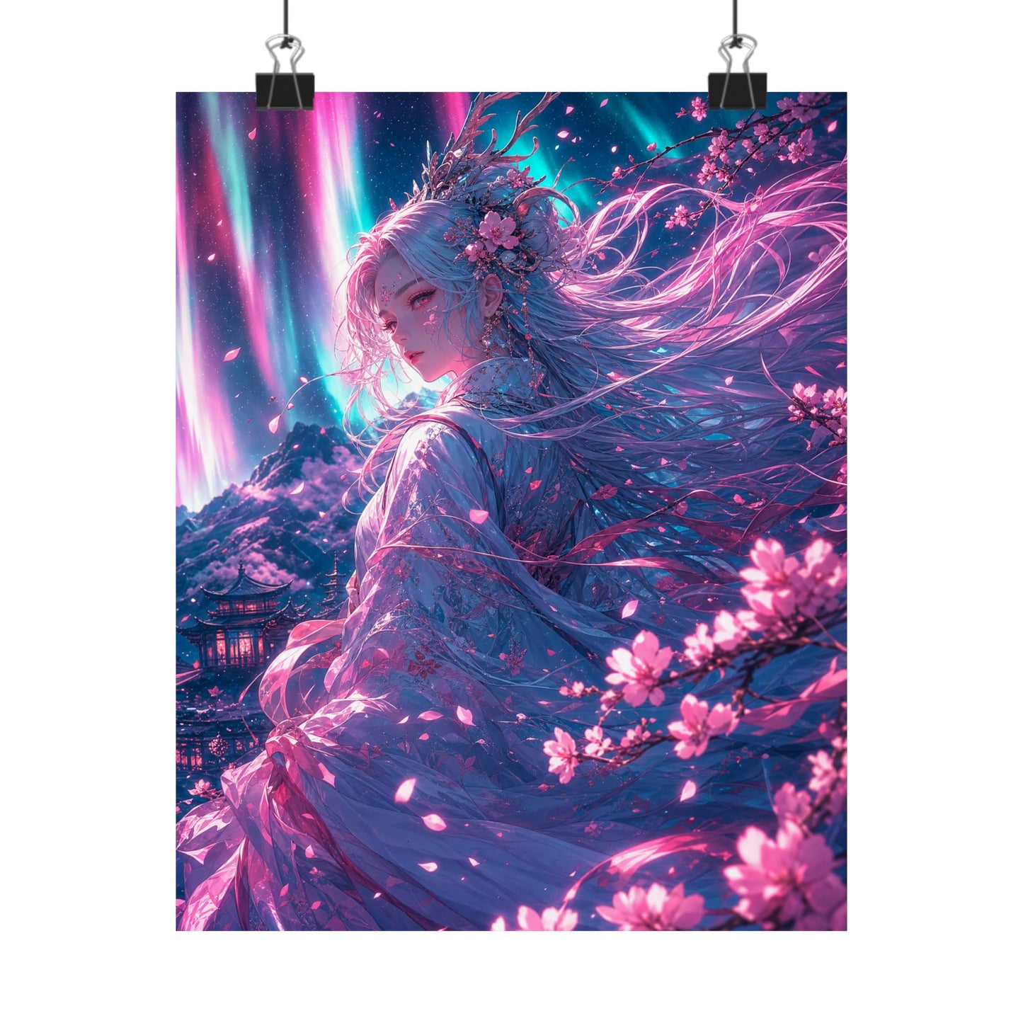 Spirit Of The Northern Lights - Anime Manga Art Print (Matte Poster)