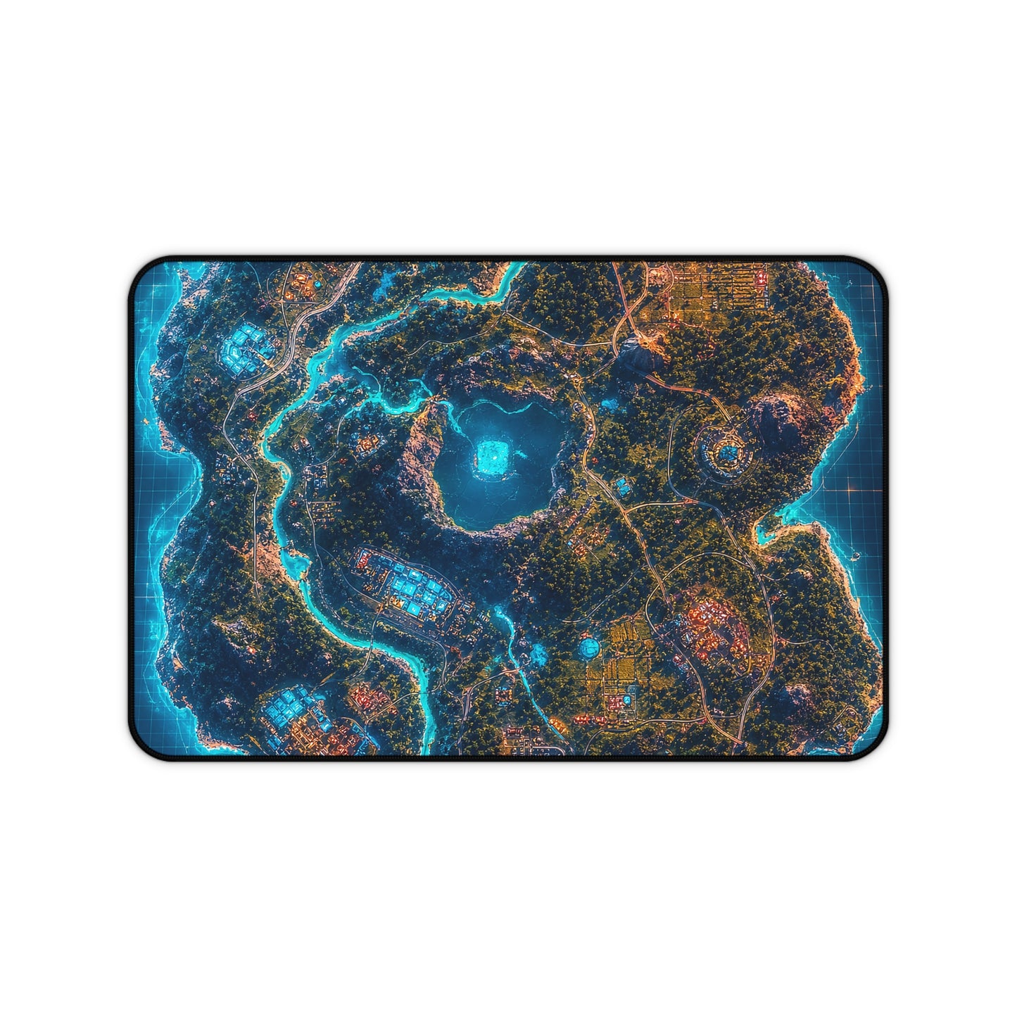 Battle Royale Island From Above - Gaming Culture Gaming Desk Mat