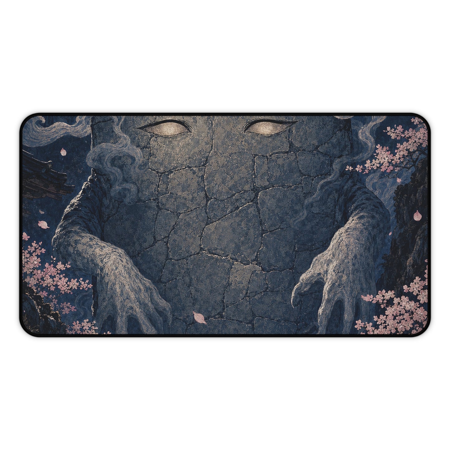 Nurikabe Wall Spirit Blocking Path - Japanese Mythology Gaming Desk Mat