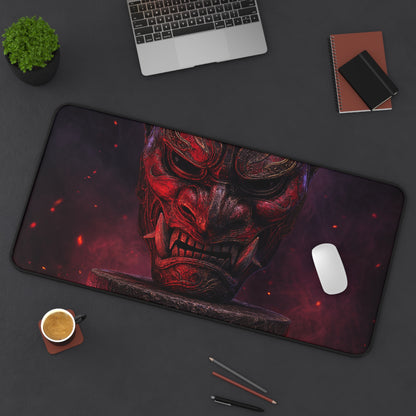 Oni Mask On Pedestal - Sudoni Brand Gaming Desk Mat