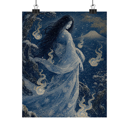 Yuki Onnsnow Womin Blizzard - Japanese Mythology Art Print (Matte Poster)
