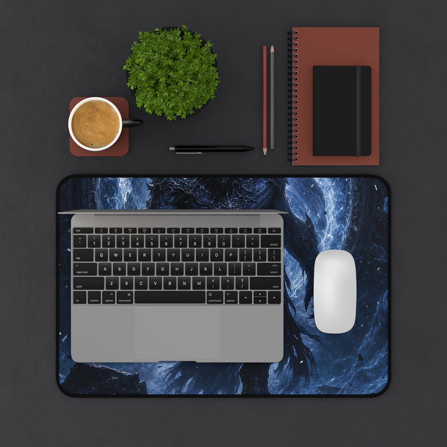 Demon Emerging From Portal - Dark Fantasy Gaming Desk Mat