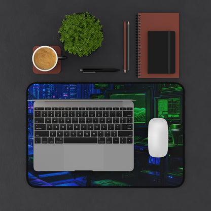 Cyberpunk Hacker Den - Gaming Culture Gaming Desk Mat