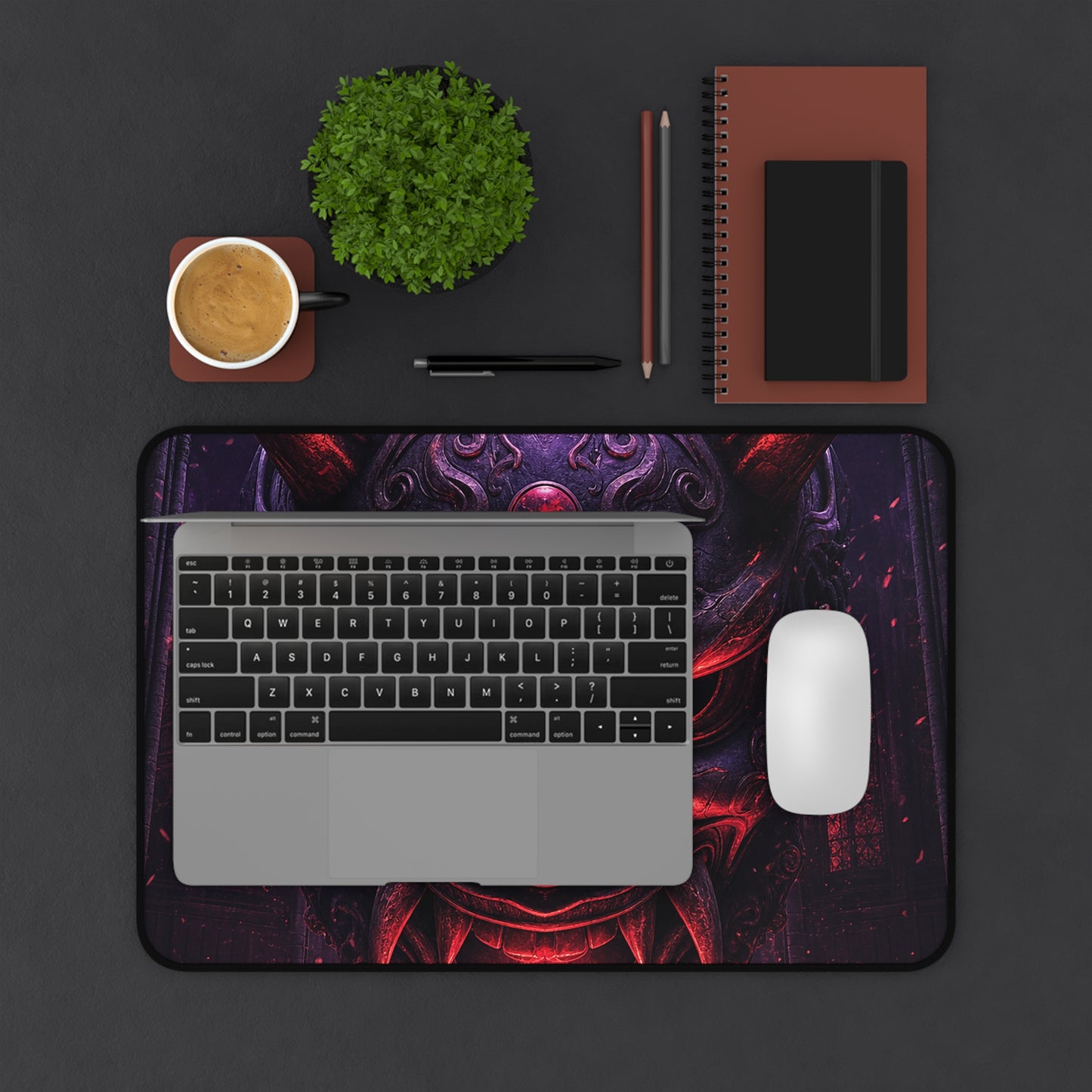 Oni Mask In Cathedral - Sudoni Brand Gaming Desk Mat