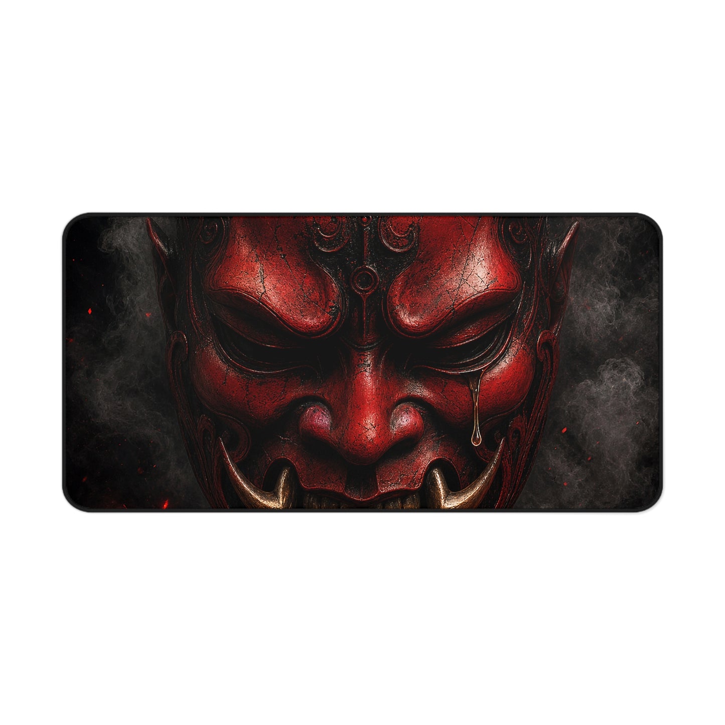 Oni Mask With Single Tear - Sudoni Brand Gaming Desk Mat