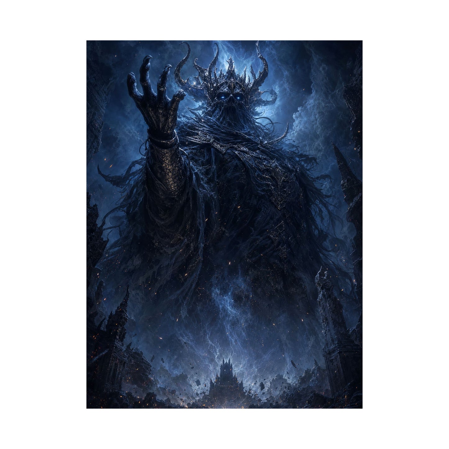 Ancient Evil Awakening - Dark Fantasy Art Print (Matte Poster)