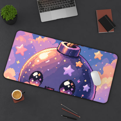 Cute Bomb Character With Fuse - Kawaii Gaming Gaming Desk Mat