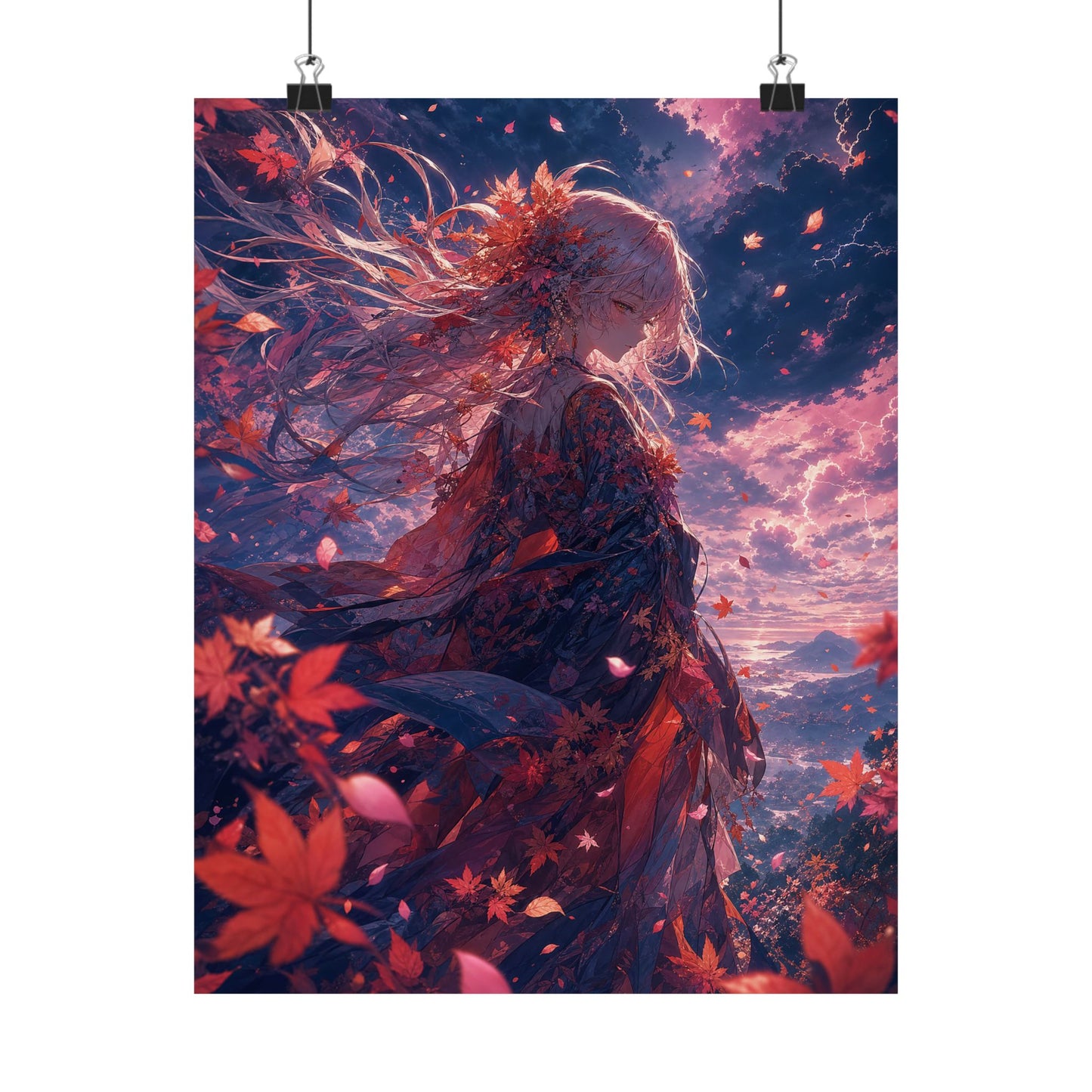 Spirit Of Autumn Leaves - Anime Manga Art Print (Matte Poster)