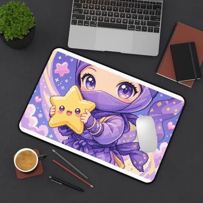 Chibi Ninjwith Star - Kawaii Gaming Gaming Desk Mat
