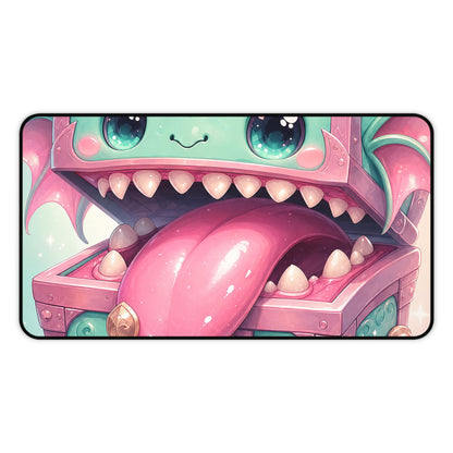 Cute Chest Monster With Tongue - Kawaii Gaming Gaming Desk Mat