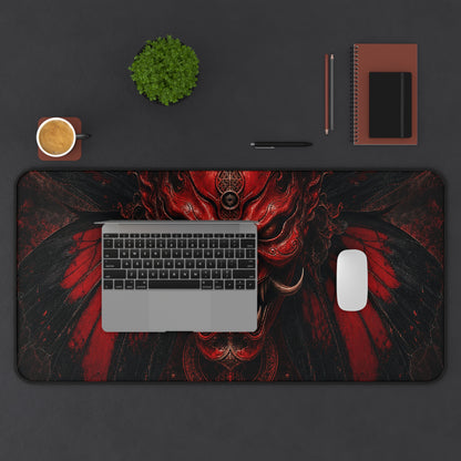 Oni Mask With Butterfly Wings - Sudoni Brand Gaming Desk Mat
