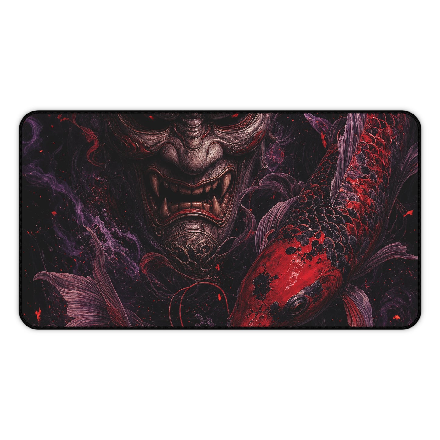 Oni Mask With Koi Fish - Sudoni Brand Gaming Desk Mat