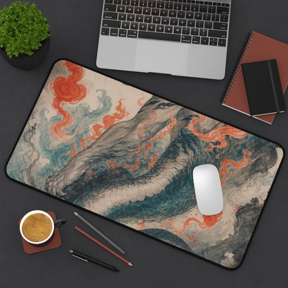 Nue With Tiger Body And Snake Tail - Japanese Mythology Gaming Desk Mat