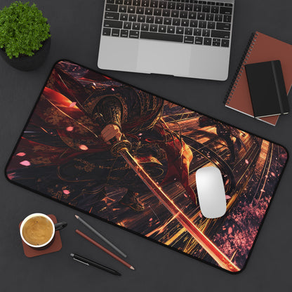 Battle On Train At Sunset - Anime Manga Gaming Desk Mat