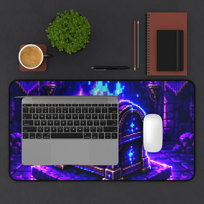 Loot Chest Glowing In Dungeon - Gaming Culture Gaming Desk Mat