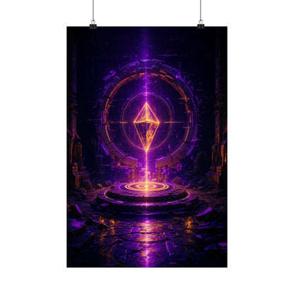 Save Point Glowing In Darkness - Gaming Culture Art Print (Matte Poster)