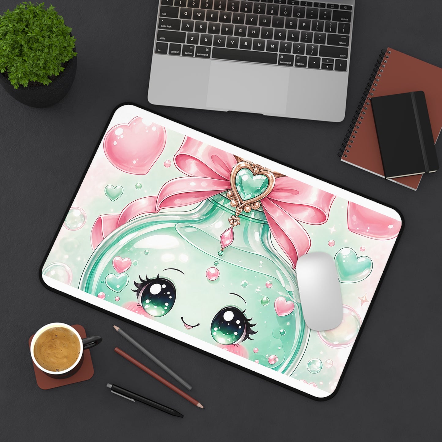 Cute Potion Bottle With Face - Kawaii Gaming Gaming Desk Mat