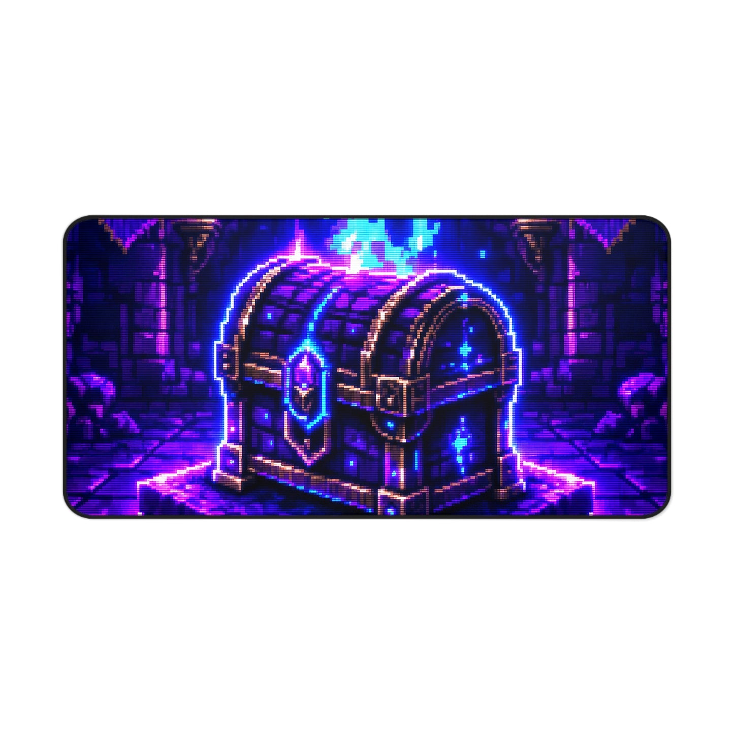 Loot Chest Glowing In Dungeon - Gaming Culture Gaming Desk Mat