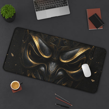 Oni Mask With Geometric Patterns - Sudoni Brand Gaming Desk Mat