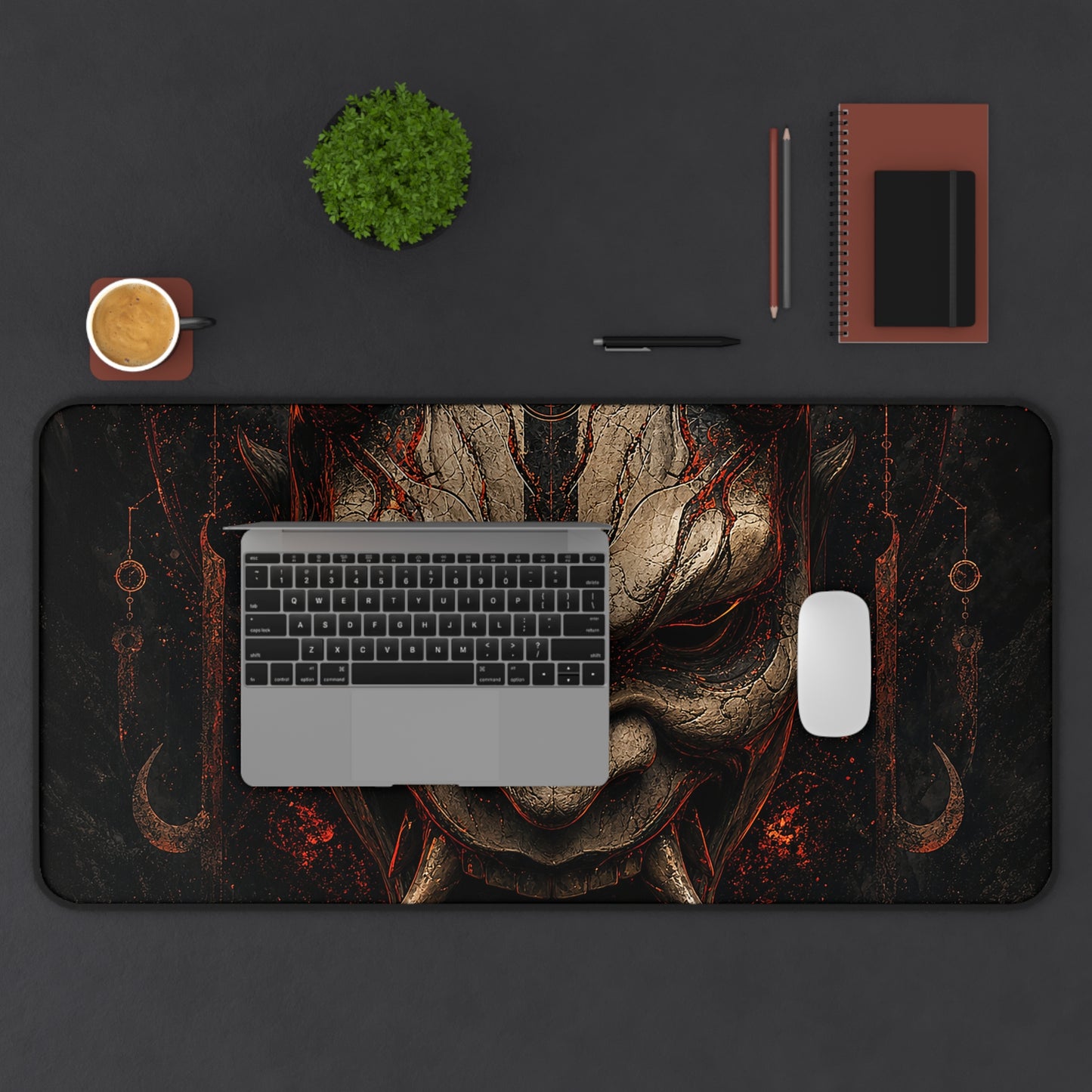 Oni Mask In Digital Void - Sudoni Brand Gaming Desk Mat