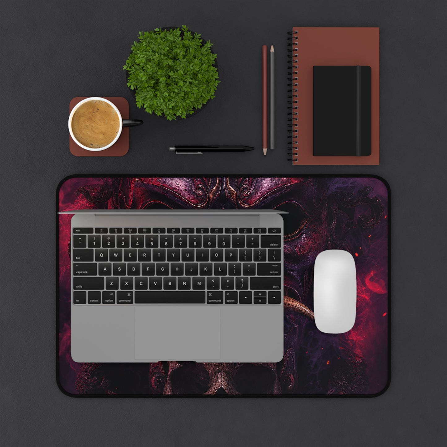 Oni Mask With Skull Beneath - Sudoni Brand Gaming Desk Mat
