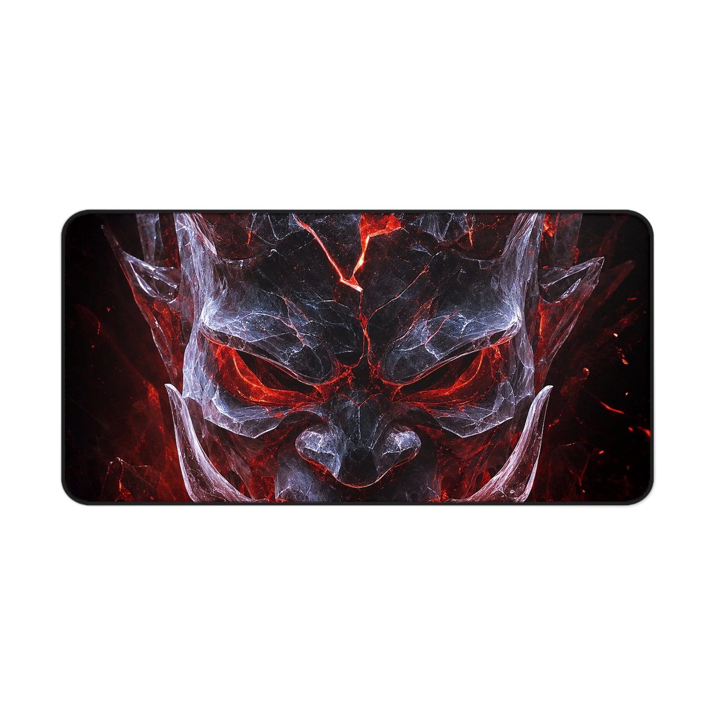 Oni Mask Made Of Ice Crystals - Sudoni Brand Gaming Desk Mat